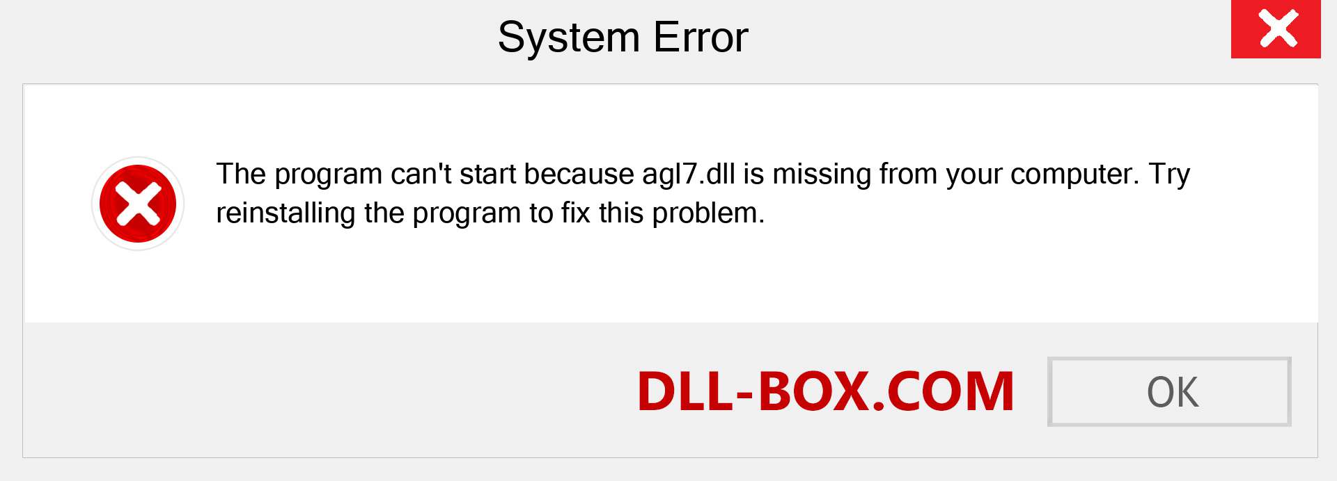  agl7.dll file is missing?. Download for Windows 7, 8, 10 - Fix  agl7 dll Missing Error on Windows, photos, images
